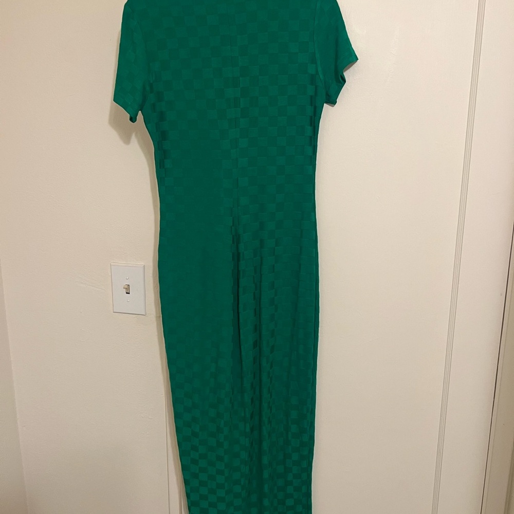 Amanda up Richard checkered dress